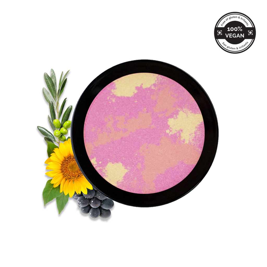 emani cosmetics emani foundation vegan mineral makeup mosaic blush, pink blush, vegan blush, vegan make up, organic make up